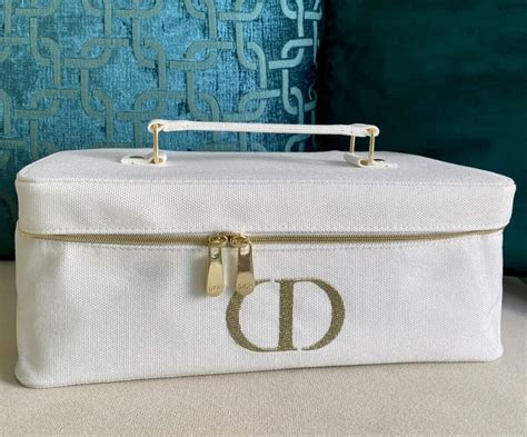 dior white makeup bag|free dior makeup bag.